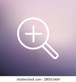 Increase the volume volume icon thin line for web and mobile, modern minimalistic flat design. Vector white icon on gradient mesh background.