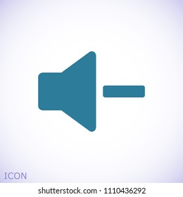 Increase Volume Sound Speaker Icon, stock vector illustration flat design style