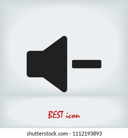 Increase Volume Sound Speaker Icon, stock vector illustration flat design style