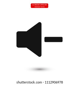 Increase Volume Sound Speaker Icon, stock vector illustration flat design style