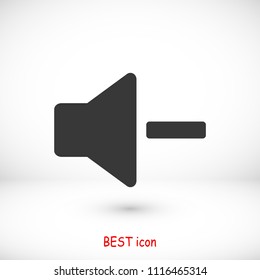 Increase Volume Sound Speaker Icon, stock vector illustration flat design style