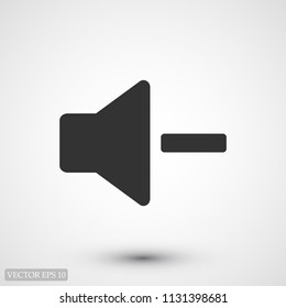 Increase Volume Sound Speaker Icon, stock vector illustration flat design style