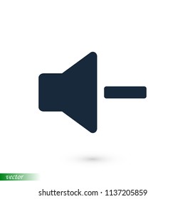 Increase Volume Sound Speaker Icon, stock vector illustration flat design style