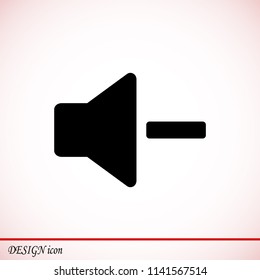 Increase Volume Sound Speaker Icon, stock vector illustration flat design style