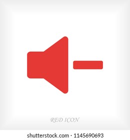Increase Volume Sound Speaker Icon, stock vector illustration flat design style