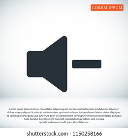 Increase Volume Sound Speaker Icon, stock vector illustration flat design style