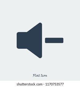 Increase Volume Sound Speaker Icon, stock vector illustration flat design style
