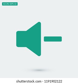 Increase Volume Sound Speaker Icon, stock vector illustration flat design style