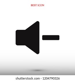 Increase Volume Sound Speaker Icon, stock vector illustration flat design style