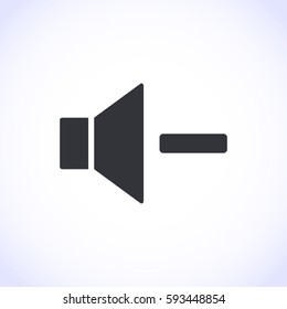 Increase Volume Sound Speaker Icon, vector illustration. Flat design eps 10