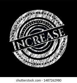 Increase written on a blackboard. Vector Illustration. Detailed.