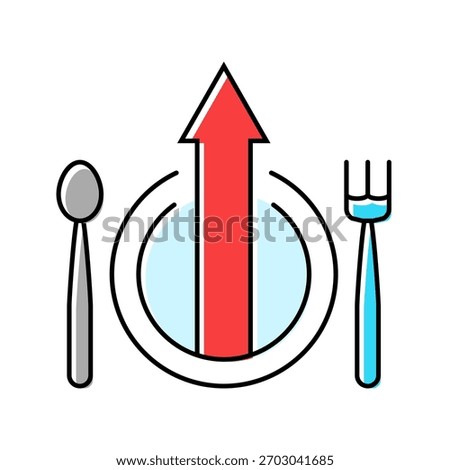increased appetite adolescence puberty color icon vector. increased appetite adolescence puberty sign. isolated symbol illustration