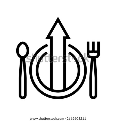 increased appetite adolescence puberty line icon vector. increased appetite adolescence puberty sign. isolated contour symbol black illustration