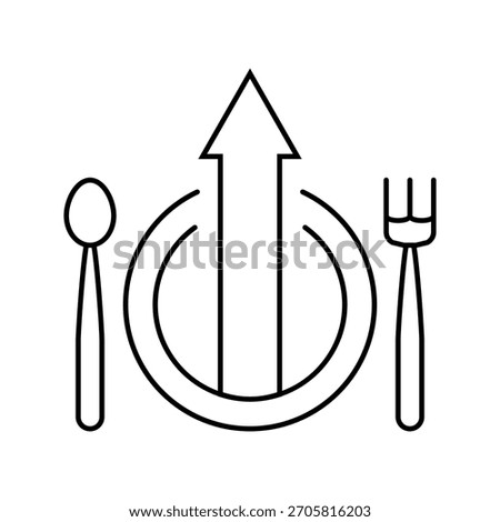 increased appetite adolescence puberty line icon vector. increased appetite adolescence puberty sign. isolated contour symbol black illustration