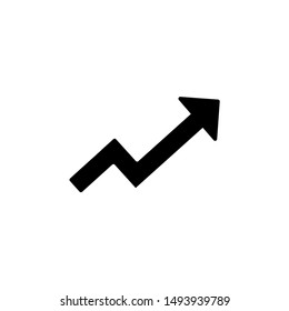 Increased arrow vector symbol icon