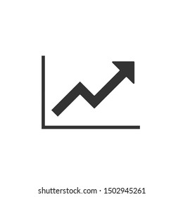 Increased arrow vector symbol icon