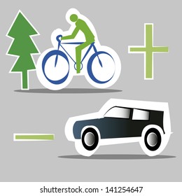 Increased bicycle use less of the automobile