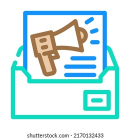 increased brand awareness color icon vector. increased brand awareness sign. isolated symbol illustration