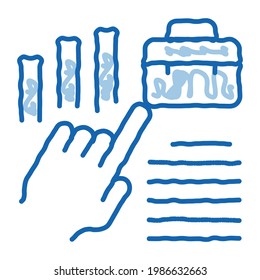 increased efficiency sketch icon vector. Hand drawn blue doodle line art increased efficiency sign. isolated symbol illustration