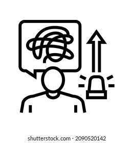 increased errors or accidents line icon vector. increased errors or accidents sign. isolated contour symbol black illustration