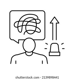 increased errors or accidents line icon vector. increased errors or accidents sign. isolated contour symbol black illustration
