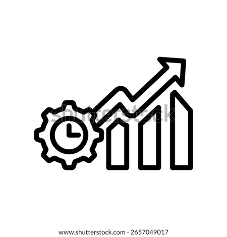 Increased Productivity Icon Outline Vector Illustration