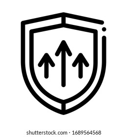 increased protection icon vector. increased protection sign. isolated contour symbol illustration