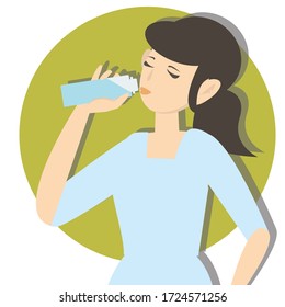 Increased thirst concept  on white background. Creative idea design. Flat vector illustration for template, brochure or presentation.