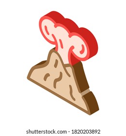 increased volcanic activity isometric icon vector. increased volcanic activity sign. isolated symbol illustration