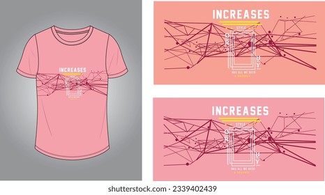 Increases style t shirt design men's All over design