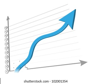Increasing arrow vector illustration