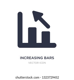 increasing bars graphic icon on white background. Simple element illustration from UI concept. increasing bars graphic sign icon symbol design.