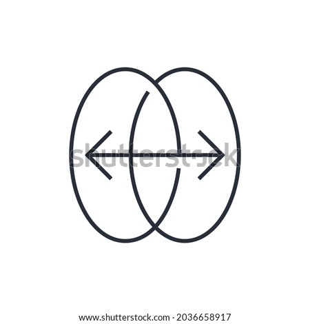 Increasing the boundaries of opportunities. Expansion of properties. Vector linear icon isolated on white background.
