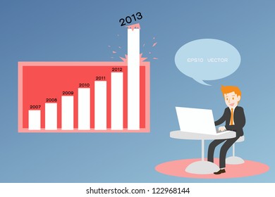 increasing business concept, vector