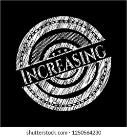 Increasing chalkboard emblem