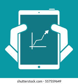 Increasing chart - Minimal vector icon