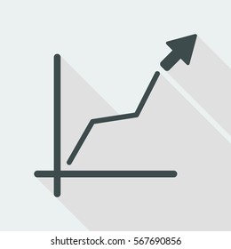 Increasing chart - Minimal vector icon