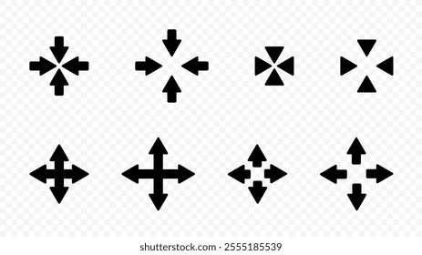 Increasing and decreasing screen size vector design