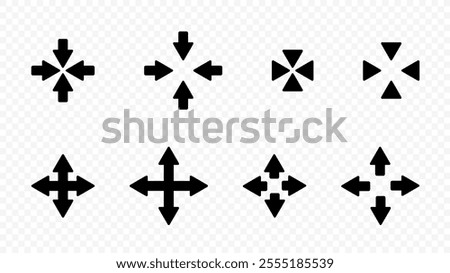 Increasing and decreasing screen size vector design