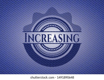 Increasing with denim texture. Vector Illustration. Detailed.