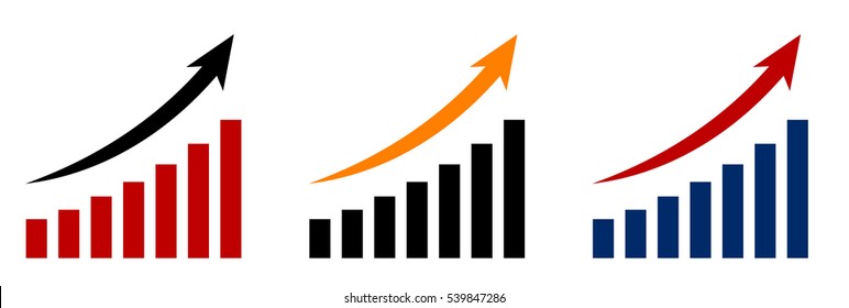 Increasing graph with arrow