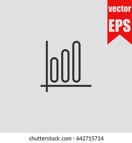 Increasing graph and chart icon infographic isolated.Vector illustration.