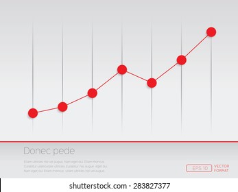 Increasing graph design for business graphics and web site - Vector Design Concept