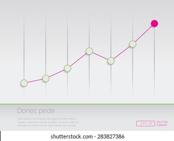 Increasing graph design for business graphics and web site - Vector Design Concept