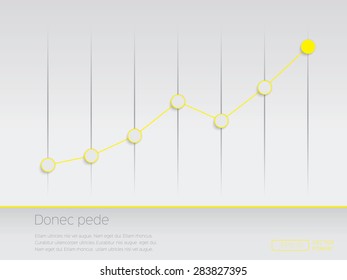 Increasing graph design for business graphics and web site - Vector Design Concept
