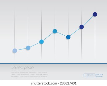 Increasing graph design for business graphics and web site - Vector Design Concept