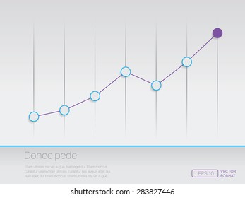 Increasing graph design for business graphics and web site - Vector Design Concept