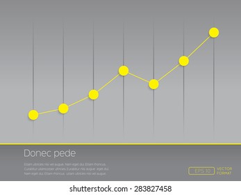 Increasing graph design for business graphics and web site - Vector Design Concept