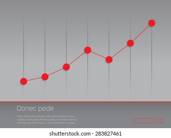 Increasing graph design for business graphics and web site - Vector Design Concept