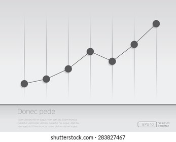 Increasing graph design for business graphics and web site - Vector Design Concept